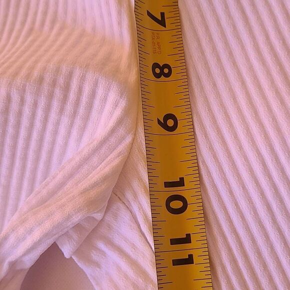 Versona Womens Casual Modern Pants Stretch Waist Ribbed Pull On White Size 10 - Picture 9 of 13
